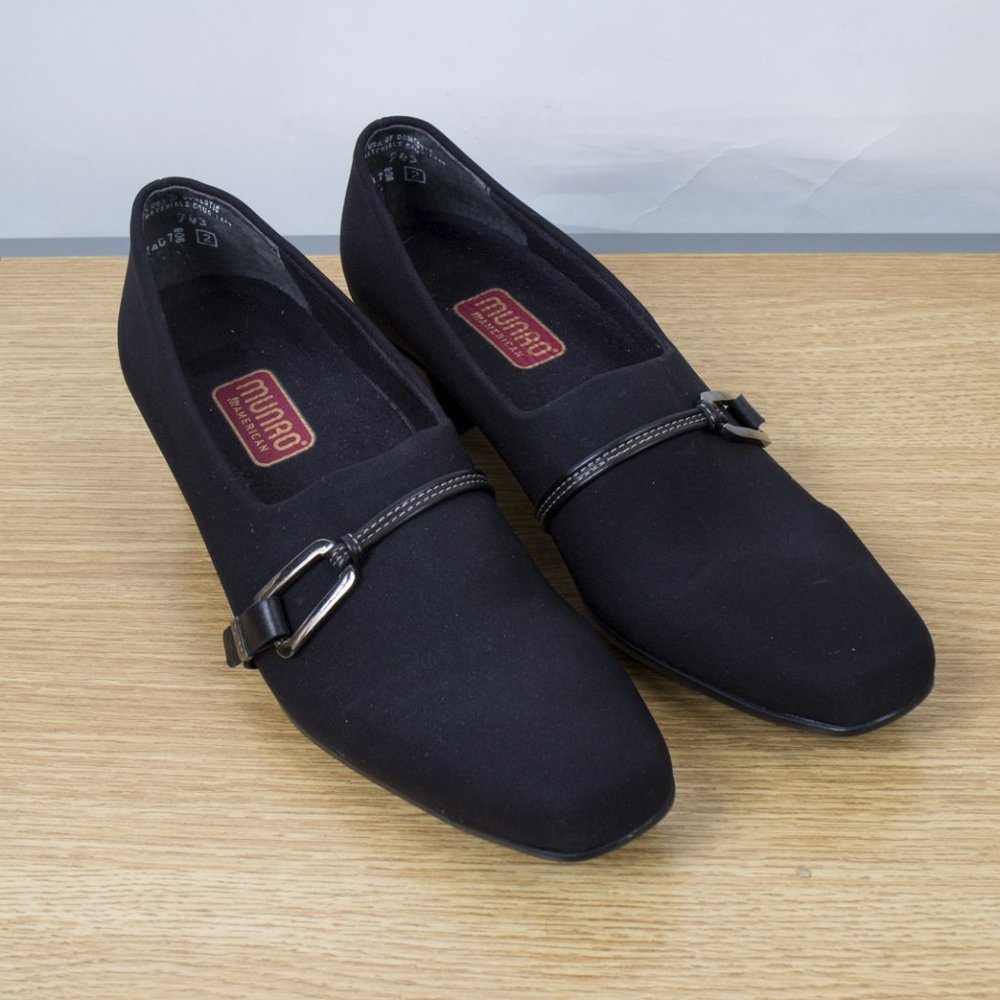 Munro Cindi Black Pump 8 Ss Super Slim